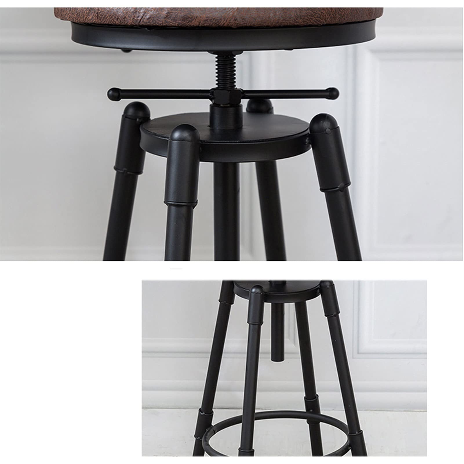 Amazon｜バースツール フットレスト付きモダンなバーチェア、高さ調節